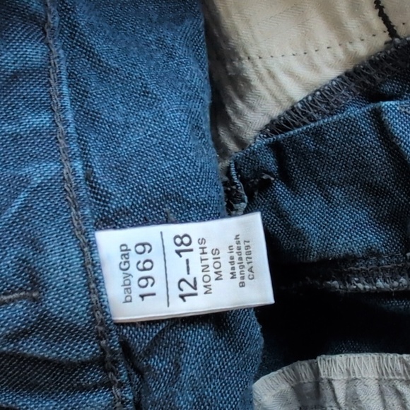 babyGap 1969 dark wash cotton denim jeans shorts 12-18 months baby boy - Picture 4 of 7